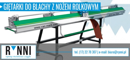 Zaginarka do blachy aluminiowej, stalowej, miedzianej, tytancynko