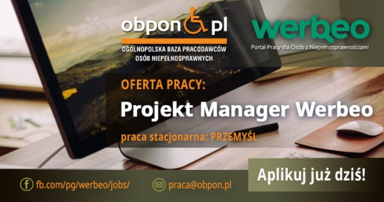 Projekt Manager Werbeo praca stacjonarna w Przemyślu